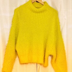Express size M fuzzy chenille mock neck sweater